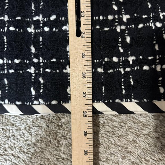 Vintage Carlisle Blazer Womens 8 Black Tweed Plaid Double Breasted Hong Kong 80s - Picture 9 of 9